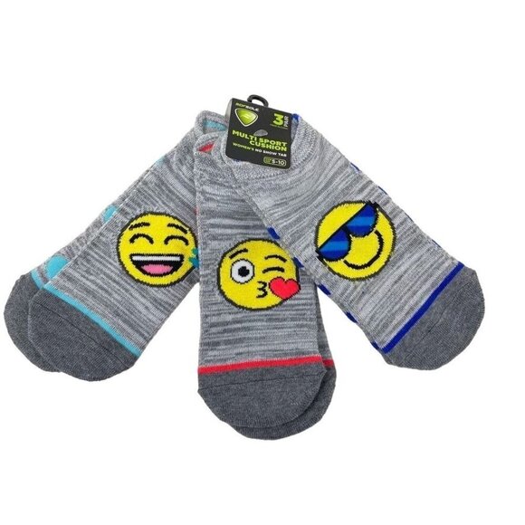 SOFSOLE Multisport Cushion Emoji Socks No Show 3 Pair - Picture 1 of 4